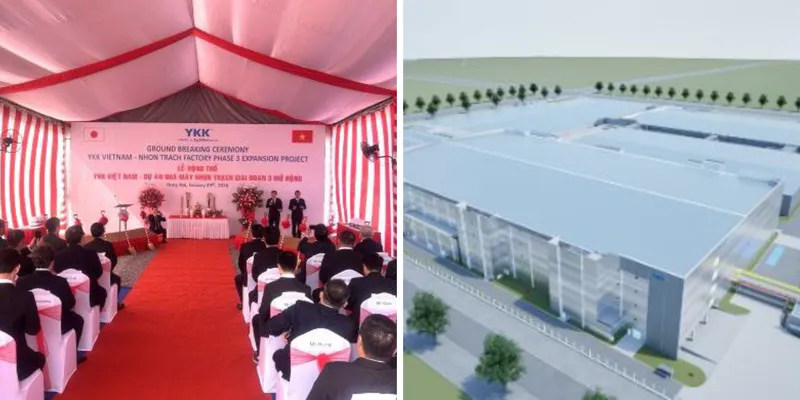 YKK Begins Phase 3 Expansion of Nhon Trach Factory in Vietnam